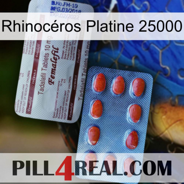 Rhinocéros Platine 25000 36